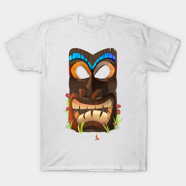 Tiki Mask T-Shirt by nickemporium1